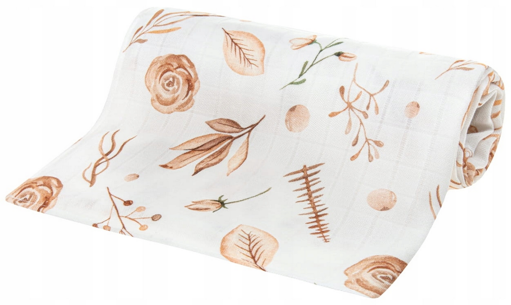 Pieluszka Bambusowa 75x75 KWIATY BOHO BOCIOLAND